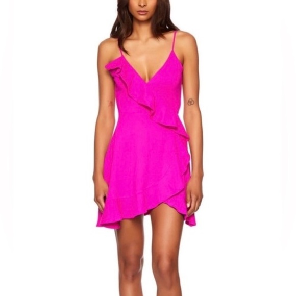 Ruffled Mini Wrap Dress | Susana Monaco - Picture 2 of 3